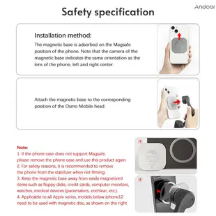 Startrc 便攜式磁性手機支架手機支架手機三腳架支架兼容 DJI OSmo Mobile 6/6/SE iPhone