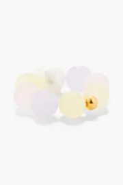 ​ANITA BERISHA Pastel Dreams gold-plated, freshwater pearl and jade ring NWT