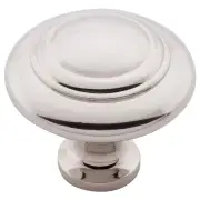 Large Domed Cupboard Knob, Polished Nickel