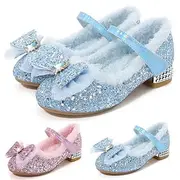 Frozen Fairytale Princess Elsa Shoes Girls' Movie Cosplay Sequins Halloween Rosy Pink Blue Shoes Halloween Carnival Masquerade Polyester Plastics World Book Da