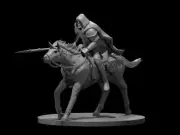 Undead Knight Mounted Fighter Monster Manual 28mm Scale DND D&D Tabletop Mini
