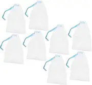 FOMIYES Facial Exfoliating Meshes Foaming Nets 8pcs Soap Net Bags for Face Cleaning Sturdy Soap Saver Pouches Drawstring
