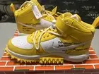 Size 11.5 - Nike Off-White x Air Force 1 SP Leather Mid Varsity Maize