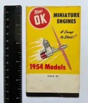 Vintage Original OK Miniature Engines 1954 Models Pamphlet - Airplanes RC