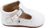 [Liv & Leo] Baby Girls Mary Jane T-bar T-Strap Oxford Soft Sole Crib Shoes Leather