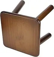 Wood Stool Kids Plant Stand Child Bench DIY Furniture Home Garden Study (Putting Square Stool Walnut Color)