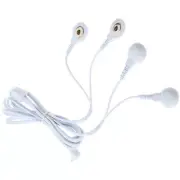 1 PC 4-Way Electrode Pads TENS Unit Lead Wires Cables Connection Massage To$i