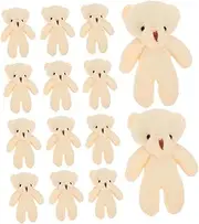 Abaodam 20Pcs Tiny Bear Figurines Soft Miniature Bear Pendants for DIY Crafts Key Chains Home Decor with Details