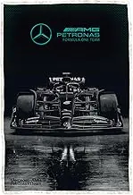 Character World Mercedes AMG Petronas Official Fleece Blanket | Super Soft Warm Throw with Sherpa Reverse, Formula One Design | Perfect For Home, Bedroom, Sleepovers & Camping | Size 120 x 150cm