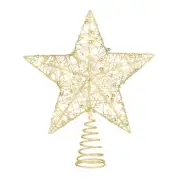 Christmas Glitter Star Tree Topper Lighted Christmas Treetop Star with Beaded...