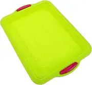 Beatifufu Baking Tray Cake Mold Silicone Square Baking Dish Cake Pan Mini Silicone Molds Mini Brownie Pan Silica Gel Light Green