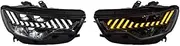 1 Pair LED Headlight Assembly Compatible For Audi A6 C7 2012-2015 Headlight Plug And Play With LED DRL Turning Full LED Front Headlights