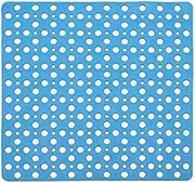 Non Slip Shower Mat,27.5 X27.5Inch Soft Comfort TPE Bath Mats with Suction Cup, Antibacterial Bathtub Mat,Bath Mat for Shower,Tub,Bathroom, Wet Areas,Quick Drying (Blue)