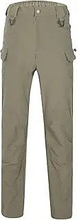[Generic] Men's Waterproof Hiking Pants Slim Fit Tactical Pants Water Resistant Rip Stop Lightweight Utility Cargo Pants