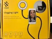 Flexible Vlogging Kit Phone Holder Adjustable LED Ring Light For Smartphones NIB