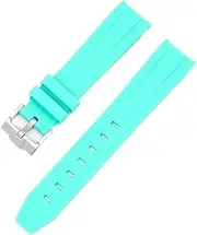 [FFHAO] For Omega Swatch MoonSwatch Curved End Silicone Rubber Bracelet Men Women Sport Watch Band Accessorie 20mm