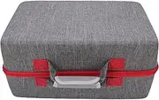 Game Console Hard Shell Case,Protective Hard Shell Portable Travel Case,for Console,Controllers,Headset,Vertical Base,USB Cables and Gaming Accessories,Large Capacity (Gray)