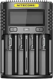 NITECORE UM4 Intelligent USB 4-Slot Battery Charger for Li-Ion, LiFePO4, IMR, Ni-MH/Ni-Cd Batteries