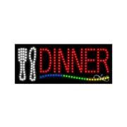 NEW "DINNER" UNDERLINE 27x11 SOLID & ANIMATED LED SIGN wCUSTOM OPTIONS 20784