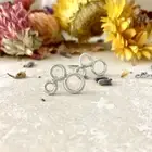 Trendy Unique 925 Sterling Silver Bubble Ring Stud Earring Everyday Jewelry