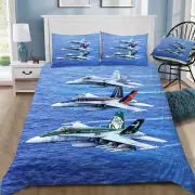 RAAF FA-18`s in Flight 1, Doona / Duvet Cover and 2 Pillow Slips