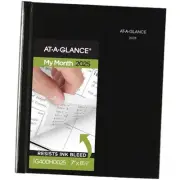 2025 Planner, Monthly, 7" x 8-1/2", Medium, Hardcover, DayMinder, Black
