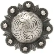 Berry Concho 2" Antique Silver Screw Back 7864-21