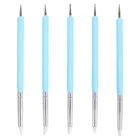 5 Pcs Silicone Dot Needle Pen Dotting Tools Nail Art Drawing and