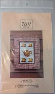 Teapot Teacup Quilt Pattern Wall Hanging MH Designs 855 11 3/4" x 14 3/4"