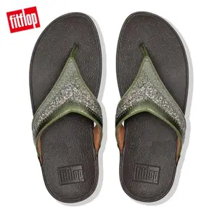 【FitFlop】LULU OMBRE GLITTER TOE-POST SANDALS 經典夾腳涼鞋-女(橄欖綠)