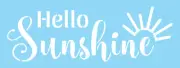 Hello Sunshine Stencil Sunburst Farmhouse Country Family Kitchen DIY Sign Joanie