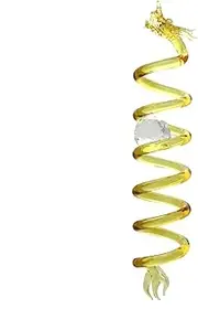 Four Cart Cute Handmade Glassware Dragon Suncatcher Yellow