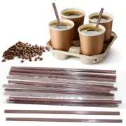 6.7 IN Individually Wrapped Three-hole Coffee Stirrers Sticks with Storage Ja...