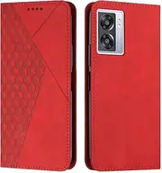 Compatible with OnePlus Nord N20 SE 4G Magnetic Closure Wallet case Cover,Compatible with OnePlus Nord N300 5G Flip Kickstand Case Red