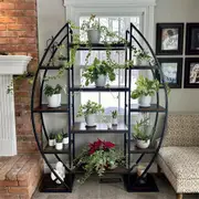 Fin 8 Tier Tall Large Plant Ladder Shelf Freestanding Flower Display Stand Bookshelf