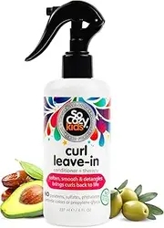 So Cozy Leave In Conditioner Spray (8 Fl Oz) Paraben-Free Detangler for Kids' Curly Hair, Deep Conditioner & Tangle-Free Curls, Gentle & Nourishing with Keratin, Vitamin B5, Olive Oil & Jojoba Oil