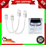 2 Pack Charger Cable 0.3M USB A to Lightning Cable MFi Certified Fast Charging