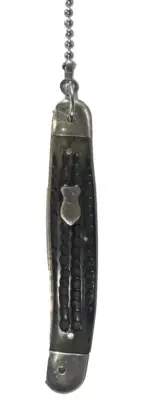 Authentic Utica Cutlery Green Jigged Bone Knife Handles CEILING FAN PULL Chain
