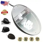 Compact Heat & UVB Basking Fixture for Reptile Health - Black, Energy-Efficient