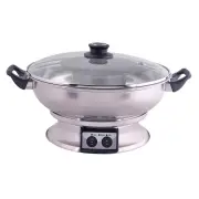 1350W Teppanyaki Steam Boat Electric Hot Pot Size 42X22X33cm by Maxim