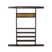 Formula Sports Combi Billard Snooker Pool Wall Mount Cue Rack Mahogany 105x95cm