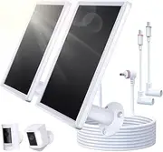 2 Pack - 6W Solar Panel for Security Camera, 6V USB C Solar Charger Match to Rechargeable Battery Powered Bird Feeder Cam, Ring Camera Solar Panels,9.8ft Cable 360° Swivel
