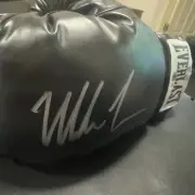 Mike Tyson Signed Everlast Black Boxing Glove - Fiterman+ BAS Hologram COA
