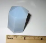 POLISHED NATURAL 1.6" x 1.1" BLUE CHALCEDONY STONE TOWER FROM TURKEY ~ 44.5g *3