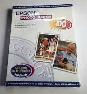 Epson Glossy Finish Photo Paper 8.5” X11” Ink Jet Printer #41864 100 Sheets