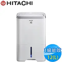 在飛比找Yahoo奇摩購物中心優惠-HITACHI日立 12L 1級LED觸控負離子清淨除濕機 