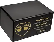 FUTUREORYY Wooden Urn for Ashes Cremation Casket for Dogs Cats Elegant Memorial Box with Photo Frame Durable and Display