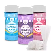 Cotton Candy Floss Sugar Package of Ct-(Pink Vanilla, Blue Raspberry & Grape)-8.