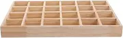WESIEVYA Solid Wood Jewelry Tray 24 Grids Organizer Trinket Tray for Display Jewelry Drawer Organizer Showcase Display Box for Earrings Necklaces Bracelets