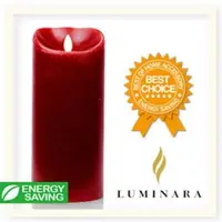 在飛比找森森購物網優惠-【Luminara 擬真火焰 蠟燭】 耶誕紅肉桂香氛光滑蠟燭